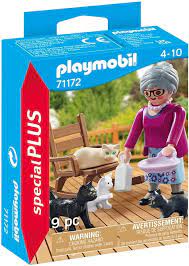 Playmobil -  Figures - Granny with Cats - 71172