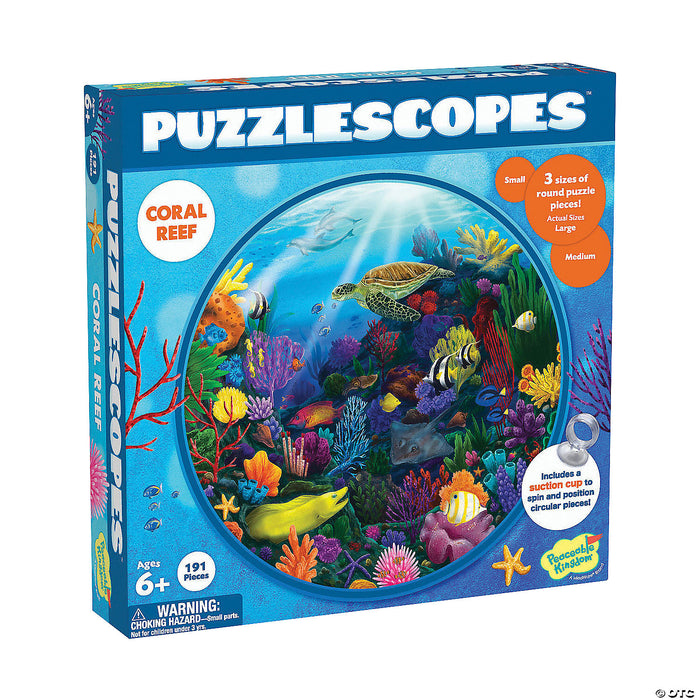 Peaceable Kingdom Puzzlescopes 191pc Puzzle- Coral Reef