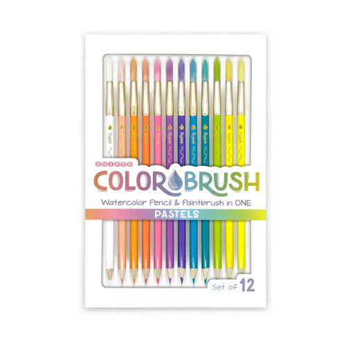 Colorbrush - Pastel Watercolor Pencil/Paintbrush - Set of 12