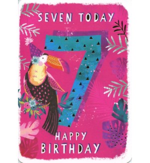 Birthday Card Seven Today - Toucan