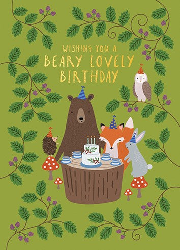 Birthday Card Woodland Party
