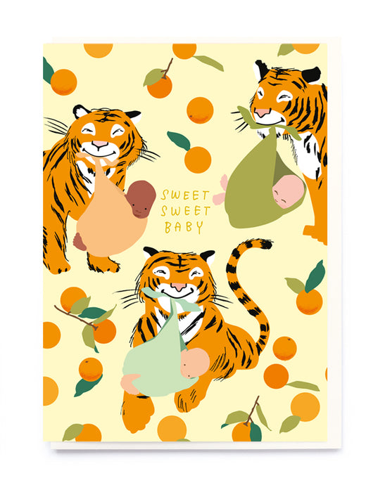New Baby Card Baby Tiger
