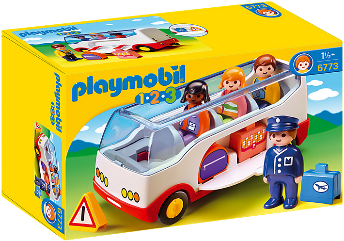 Playmobil - 1 2 3 - Airport Shuttle Bus - 6773