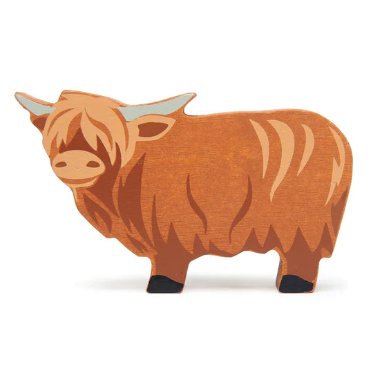 Wooden Farmyard Animal - Highland Cow