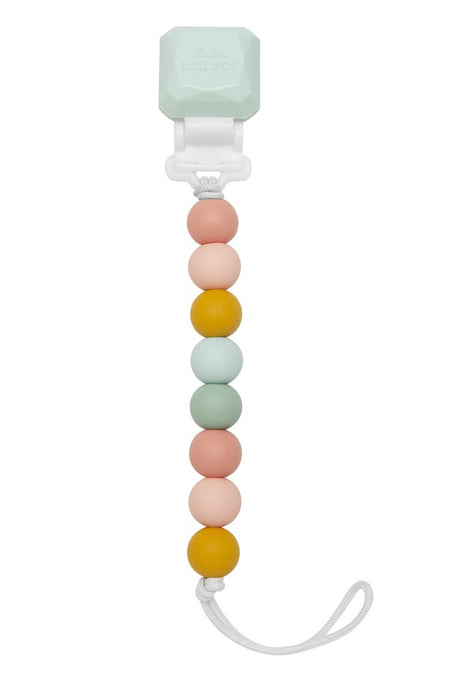 Loulou Lollipop Colour Pop Silicone and Wood Pacifier Clip - Various Styles