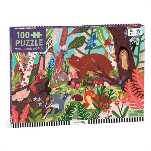 Mudpuppy 100 Piece Puzzle - Woodland World