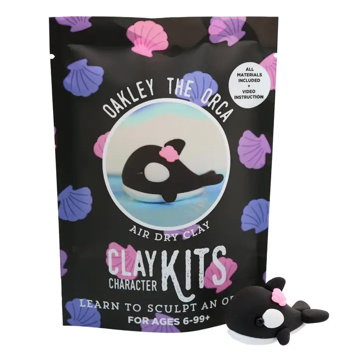 DIY Air Dry Clay Character Kits - Oakley the Orca