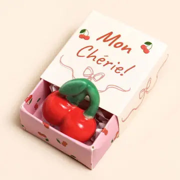 Tiny Matchbox Ceramic Tokens - Cherry