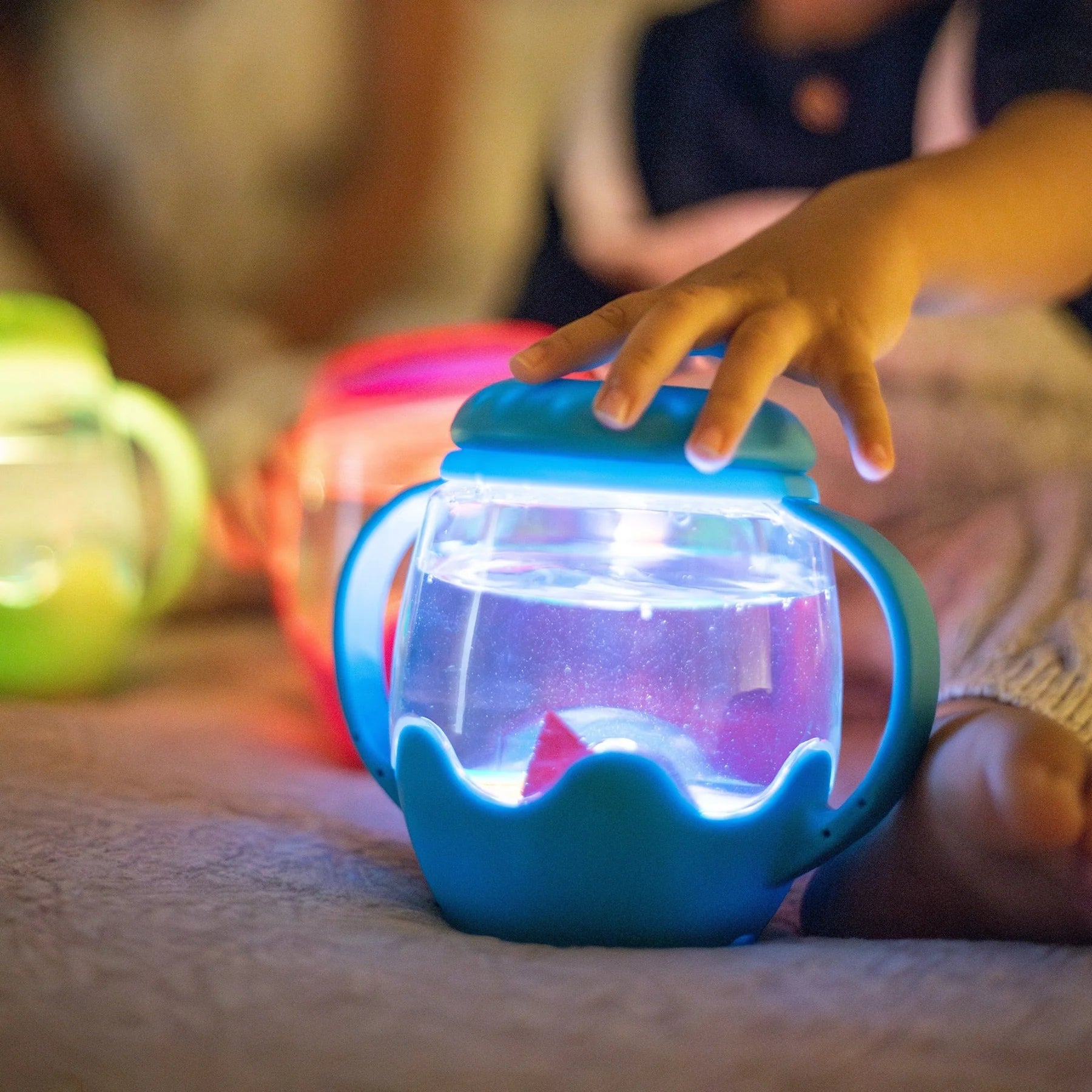 Glo Pals Mini Sensory Play Jar - Blue Lagoon
