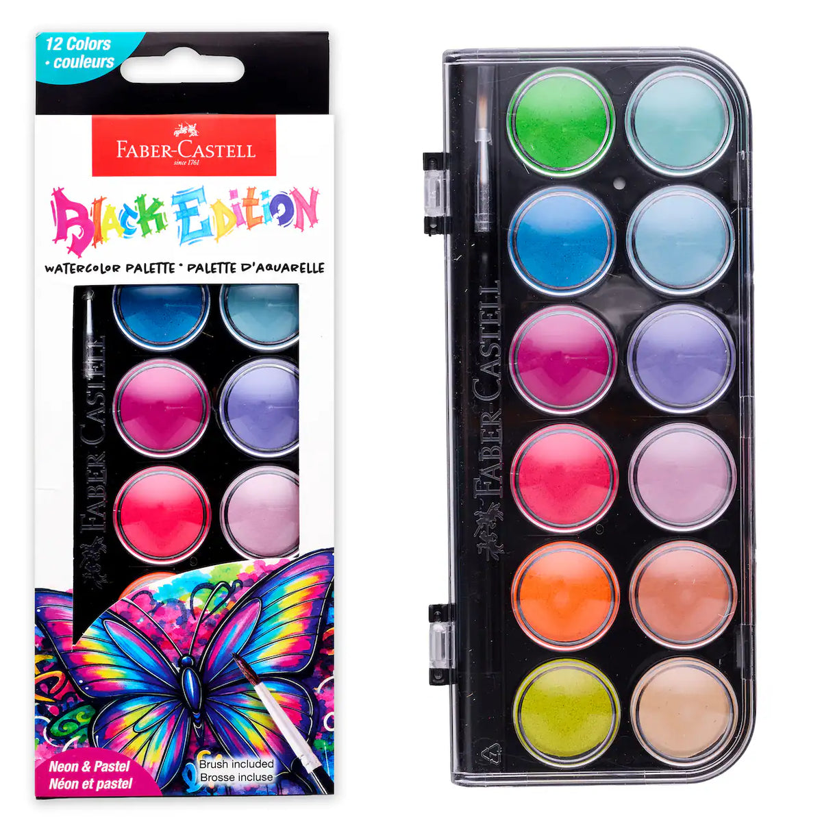 Faber-Castel Black Edition Watercolor Palette Neon/Pastel