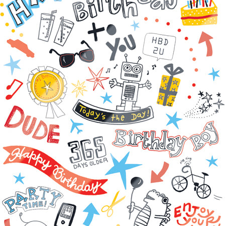 Birthday Card Happy Birthday Doodle