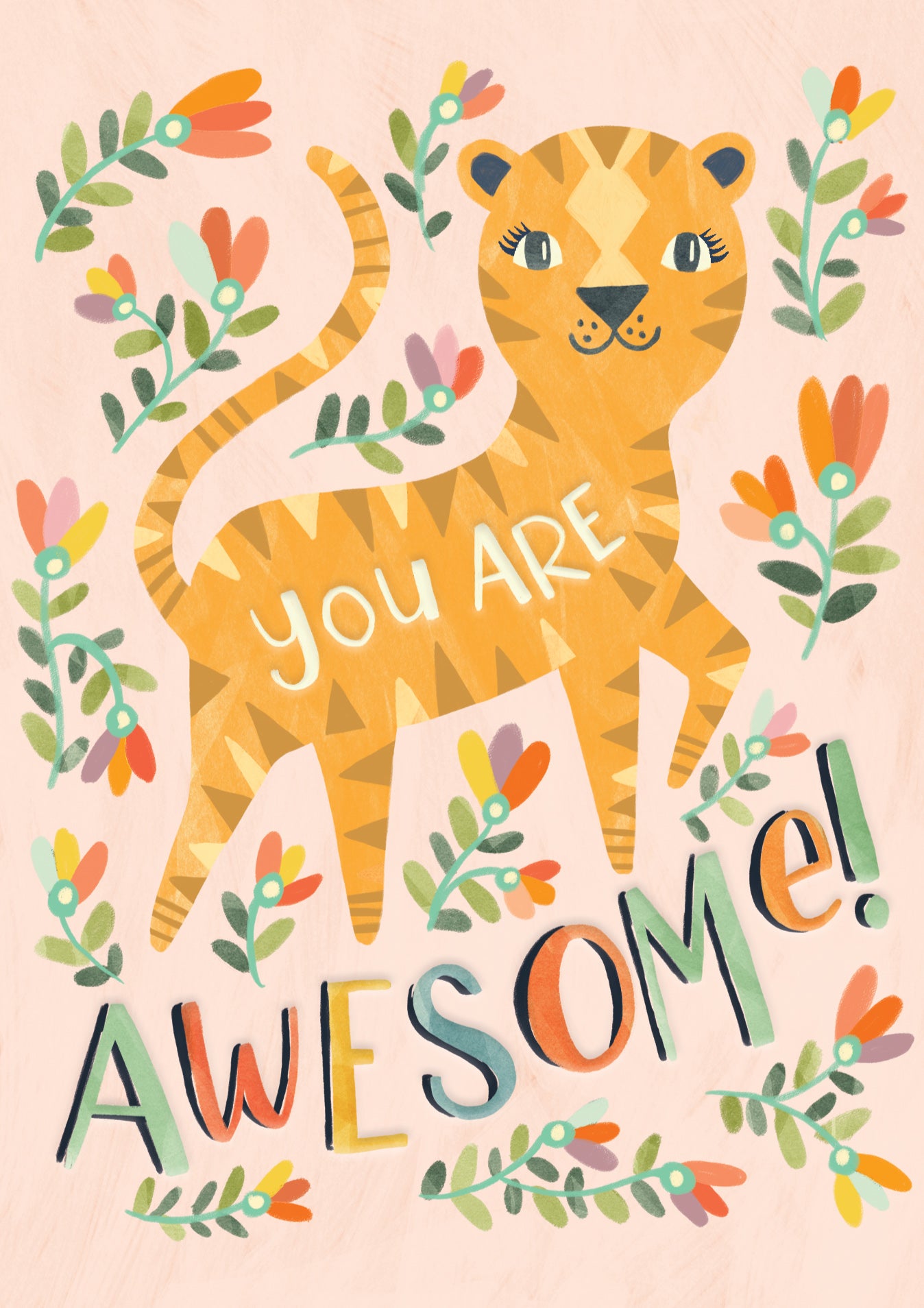 Birthday Card Tiger You Are Awesome