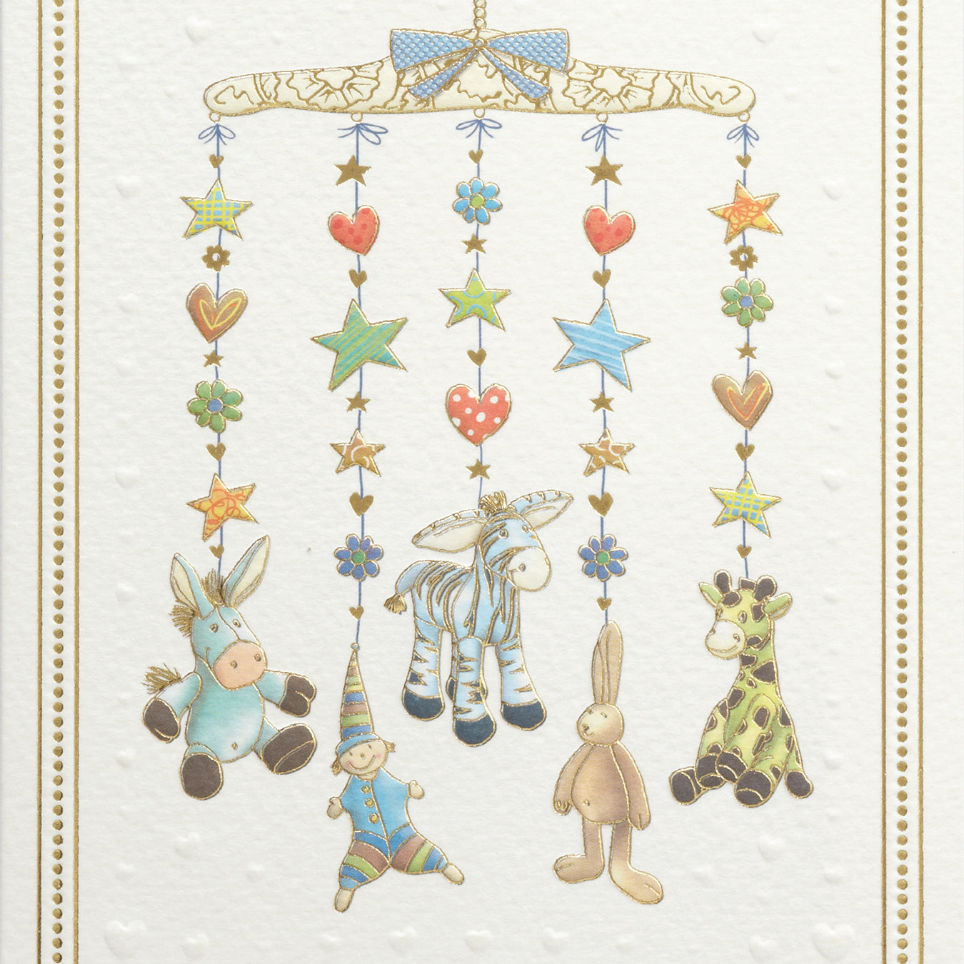New Baby Card Blue Mobile It's a Boy!