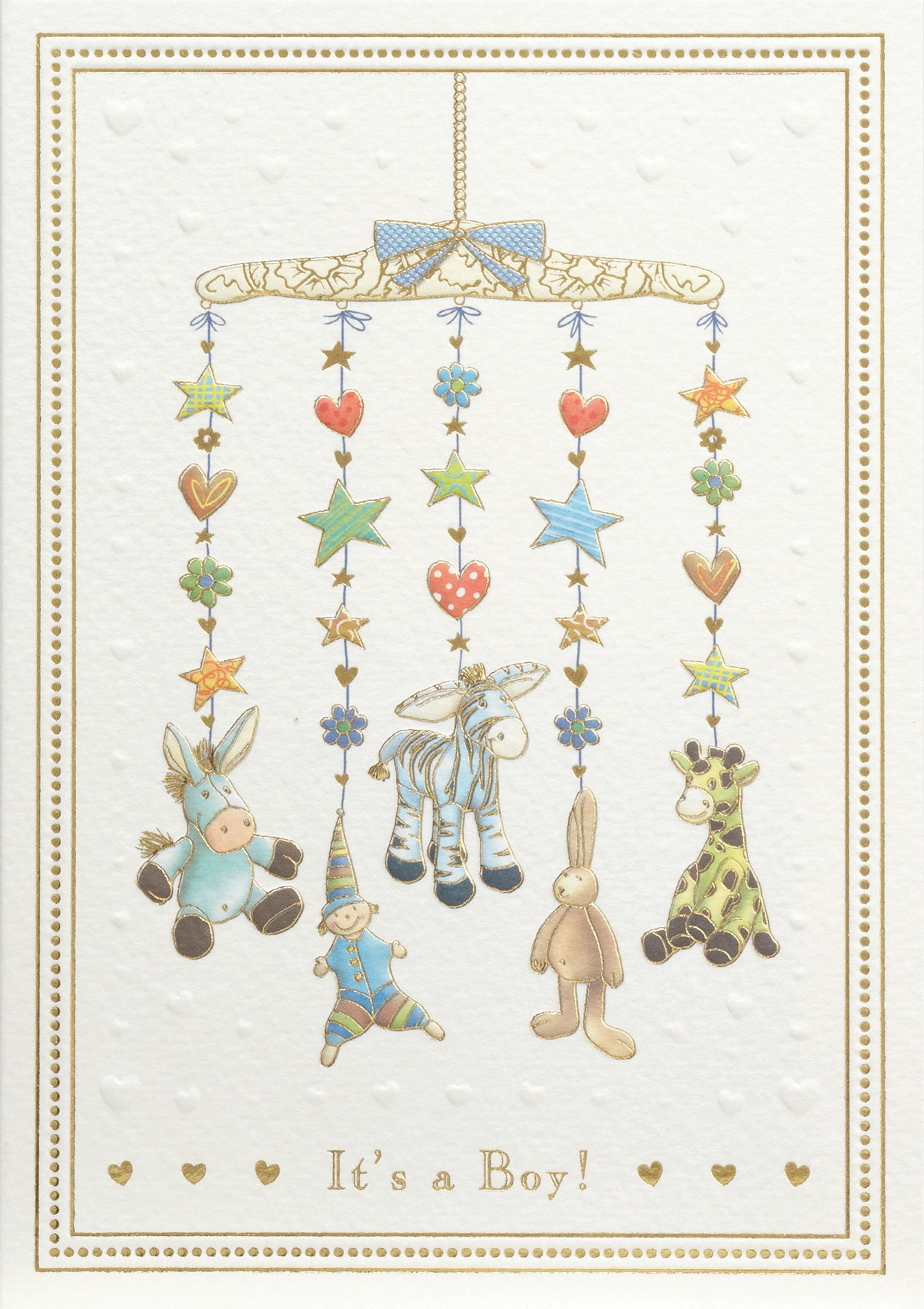 New Baby Card Blue Mobile It's a Boy!