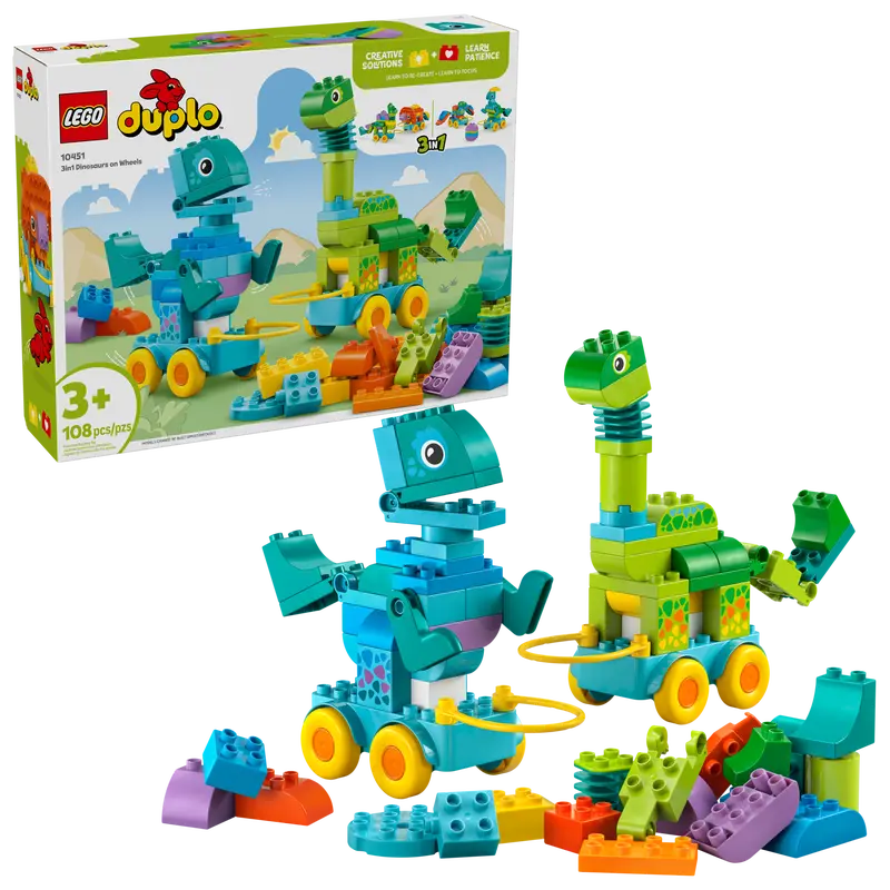Lego Duplo 3in1 Dinosaurs on Wheels 10451