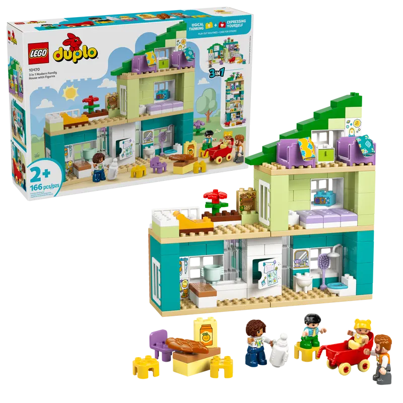 Lego Duplo 3 in 1 Modern Family House with Figures 10470