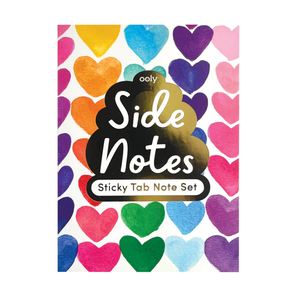 ooly Side Notes Sticky Tab Note Pad - Rainbow Hearts