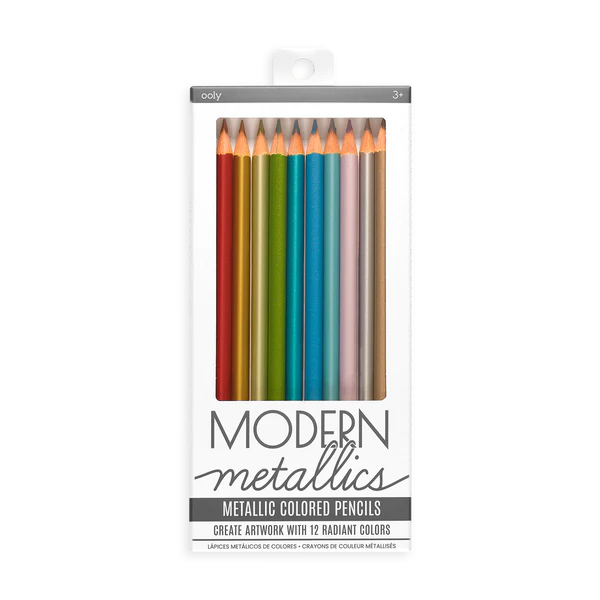 ooly Modern Metalics Coloured Pencils - Set of 12