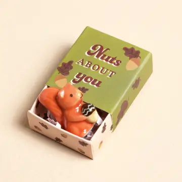 Tiny Matchbox Ceramic Tokens - Squirrel