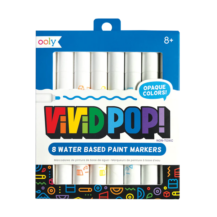 ooly Vivid Pop! Water Based Paint Markers - Set of 8
