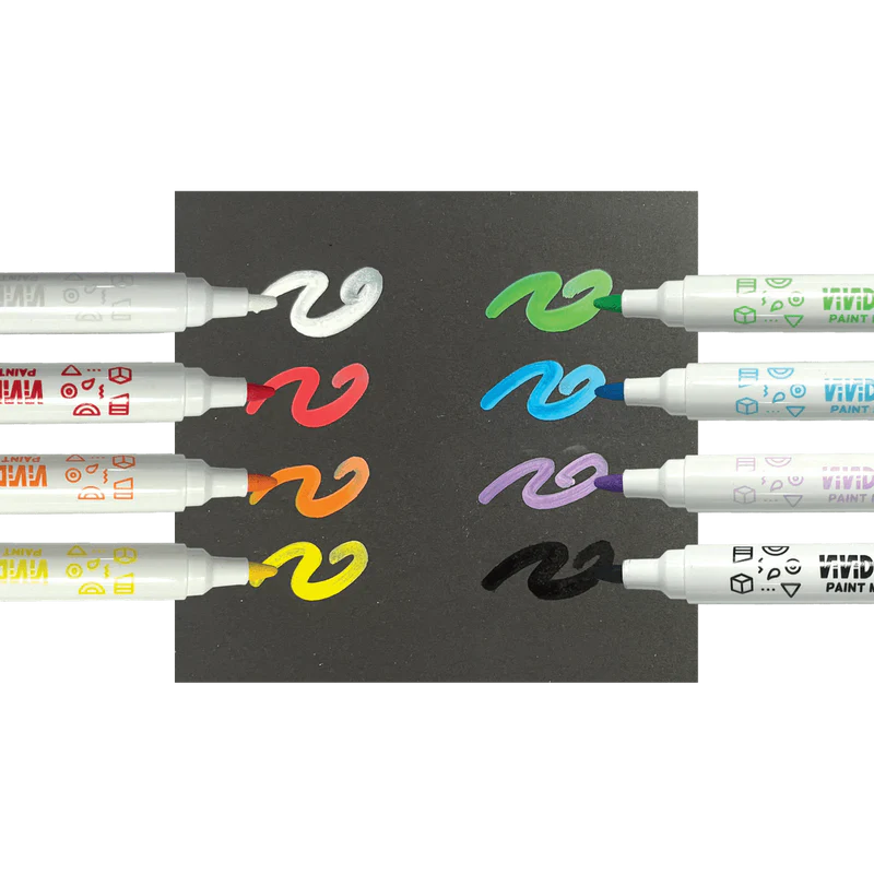 ooly Vivid Pop! Water Based Paint Markers - Set of 8