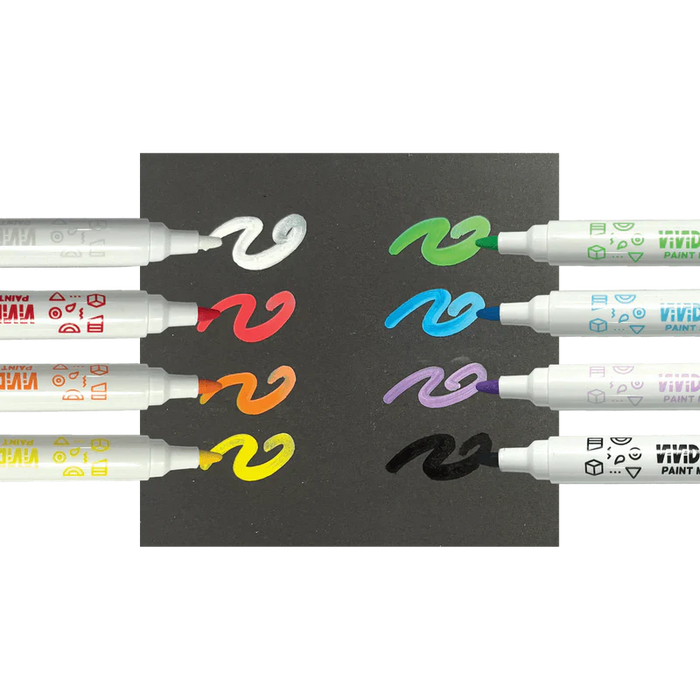 ooly Vivid Pop! Water Based Paint Markers - Set of 8