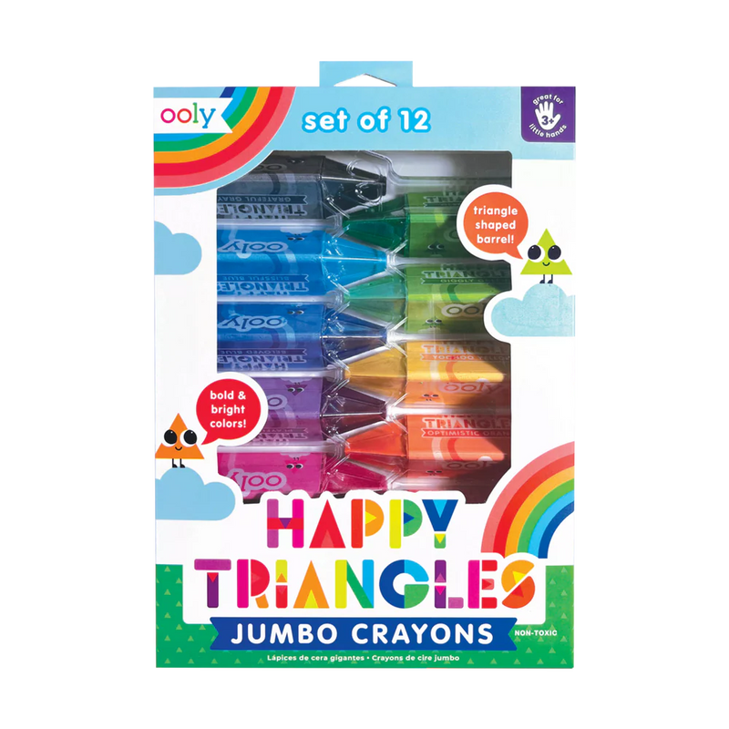 ooly Happy Triangles Jumbo Crayons Set of 12