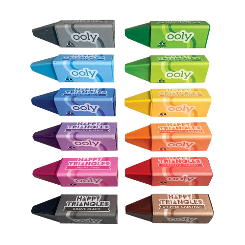 ooly Happy Triangles Jumbo Crayons Set of 12