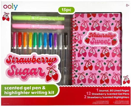 ooly Strawberry Sugar: Scented Gel Pen and Highlighter