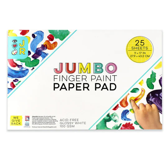 iHeart Art JR Jumbo Finger paint Paper Pad 11" x 17"