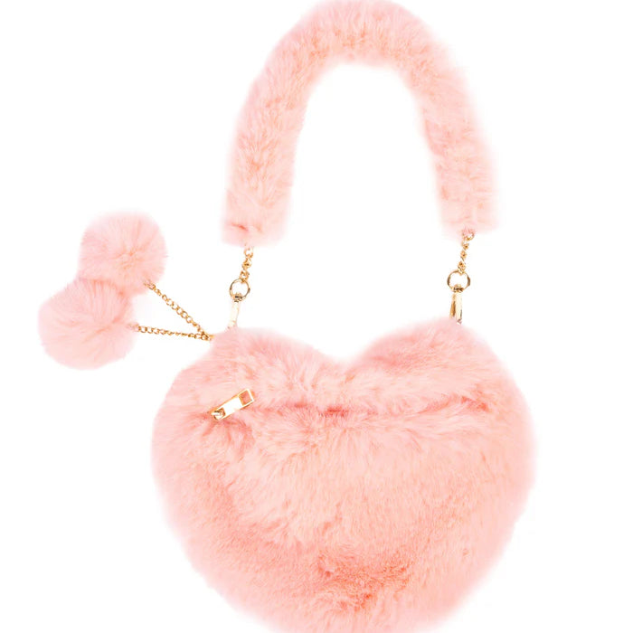 Great Pretenders Peach Passion Furry Purse