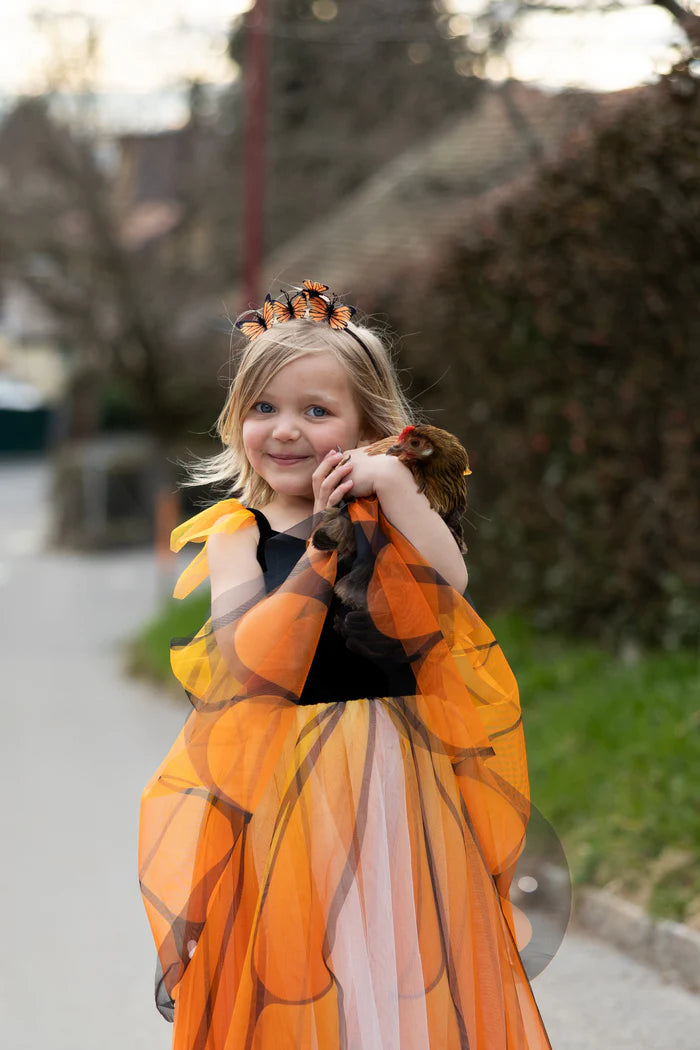 Great Pretenders Monarch Butterfly Twirl Dress with Wings & Headband - 2 Sizes