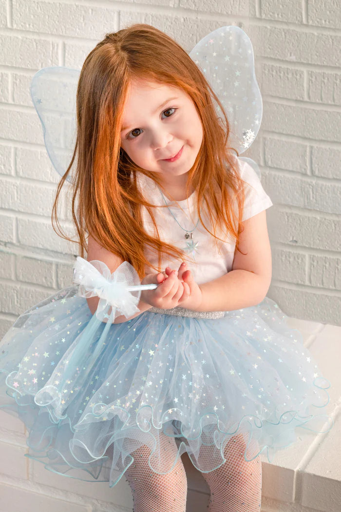 Great Pretenders Iridescent Celestial Tutu, Fairy Wings, and Wand Set  SZ 4-6