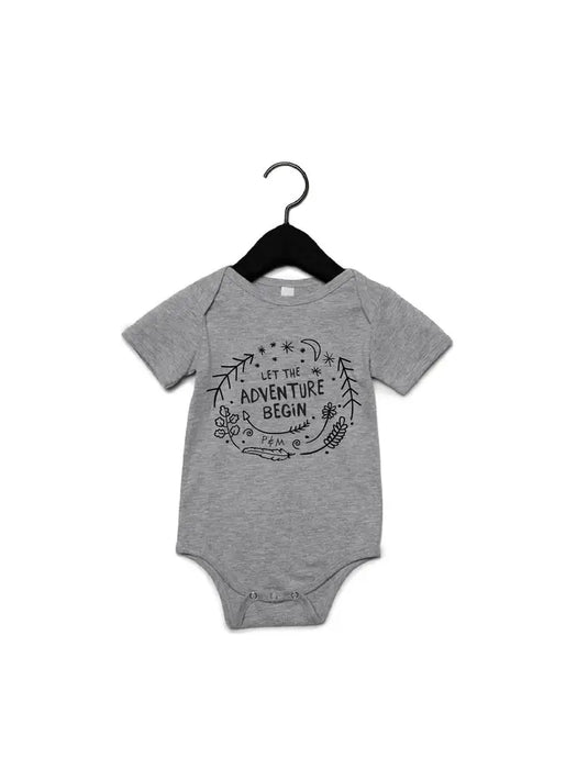 Portage and Main Let the Adventure Begin Bodysuit - Grey - Various Sizes