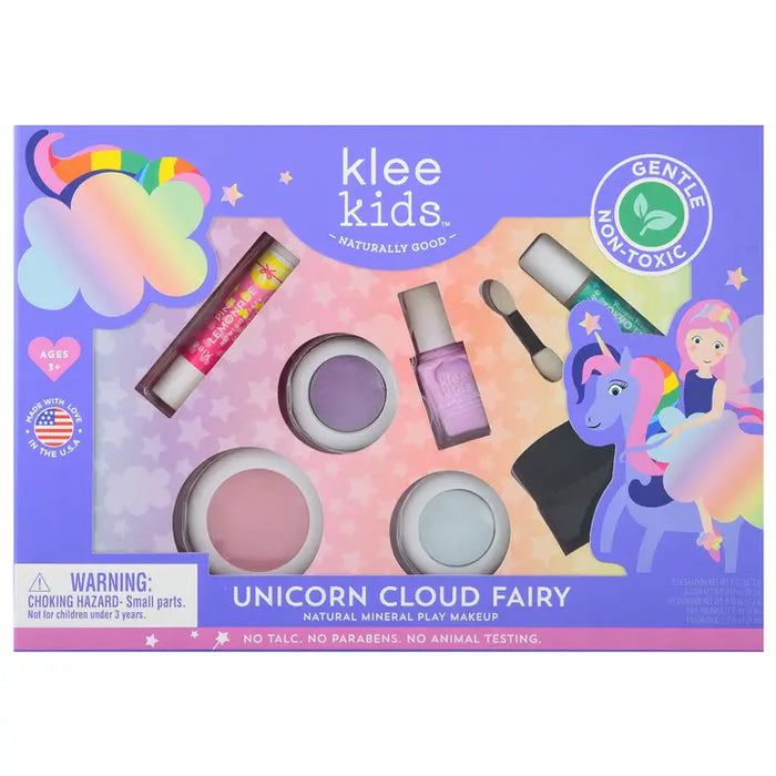 Klee Kids Natural Play Deluxe Makeup Set - Unicorn Cloud Fairy