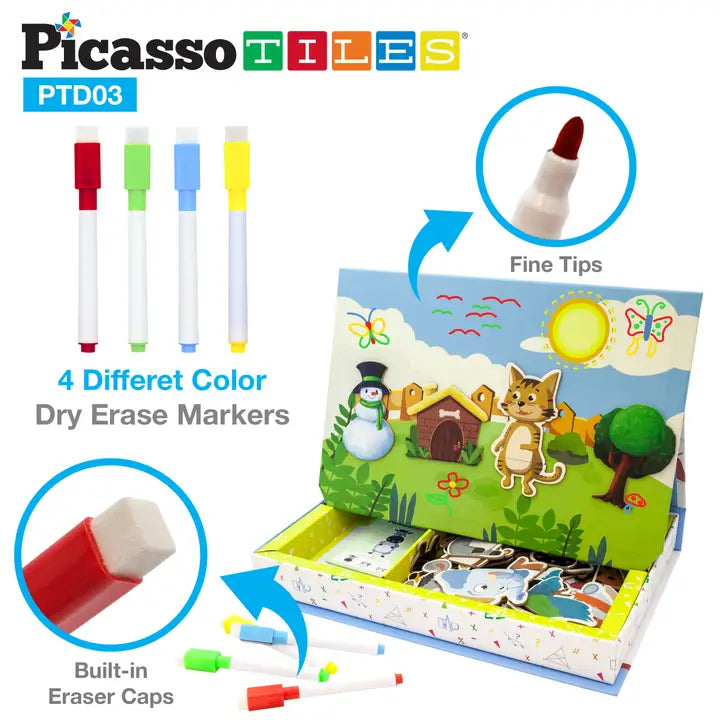 PicassoTiles Mix-and-Match Animal Puzzle Book