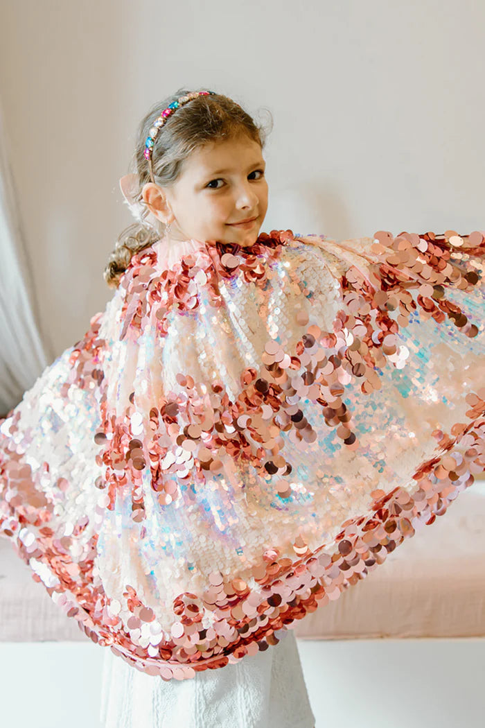 Great Pretenders The 5th Avenue Pailette Cape Pink SZ 4-6