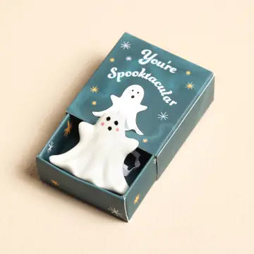 Tiny Matchbox Ceramic Tokens - Ghost