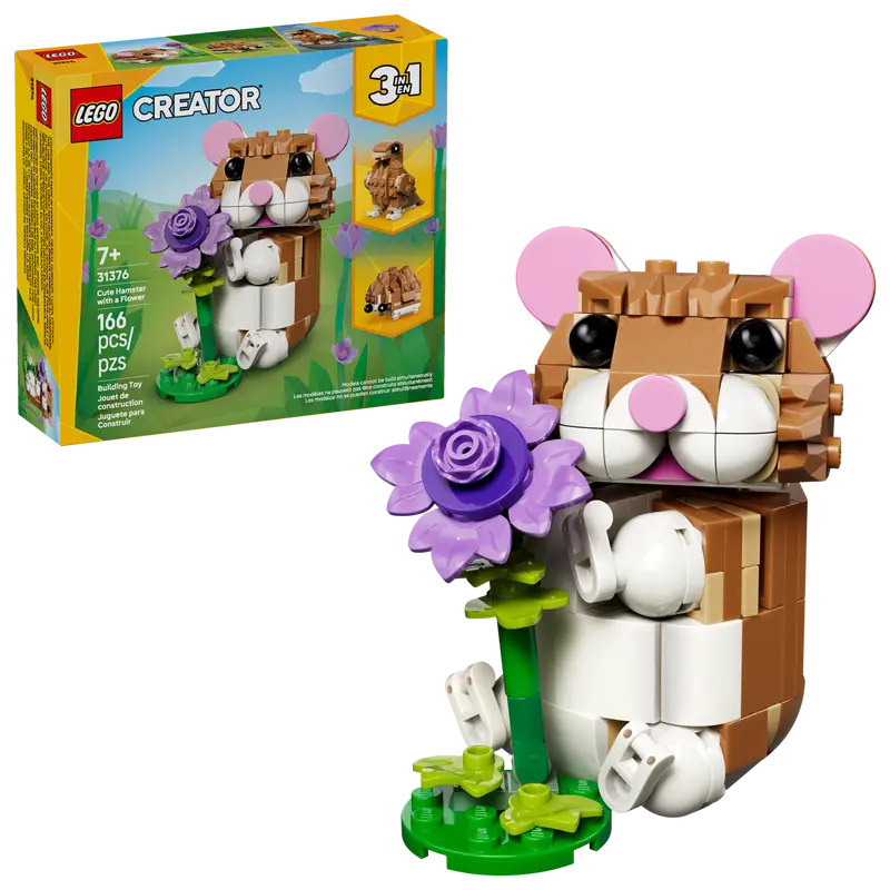 Lego Creator 3-in-1 Cute Hamster with a Flower 31376