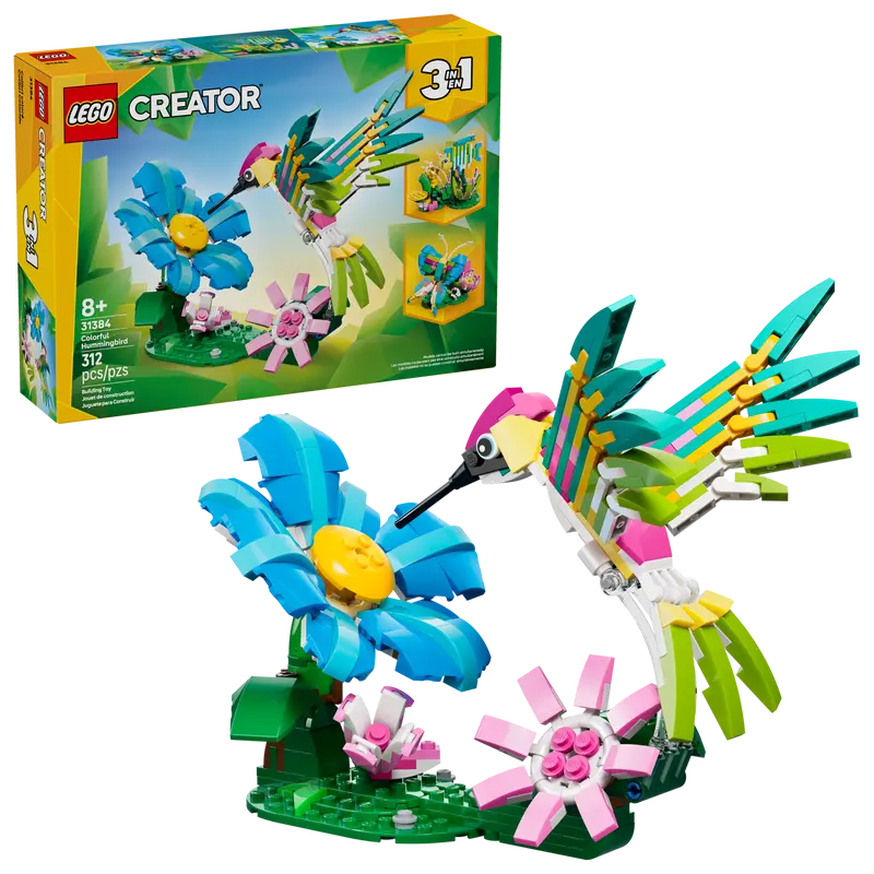 Lego Creator 3-in-1 Wild Animals: Colorful Hummingbird 31384