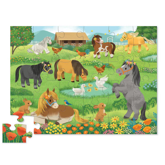 Crocodile Creek 36pc Floor Puzzle - Pretty Ponies