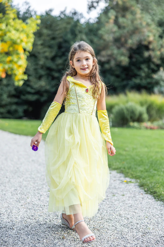 Great Pretenders Velvety Soft Yellow Princess Gown with Arm Warmers - Various Sizes