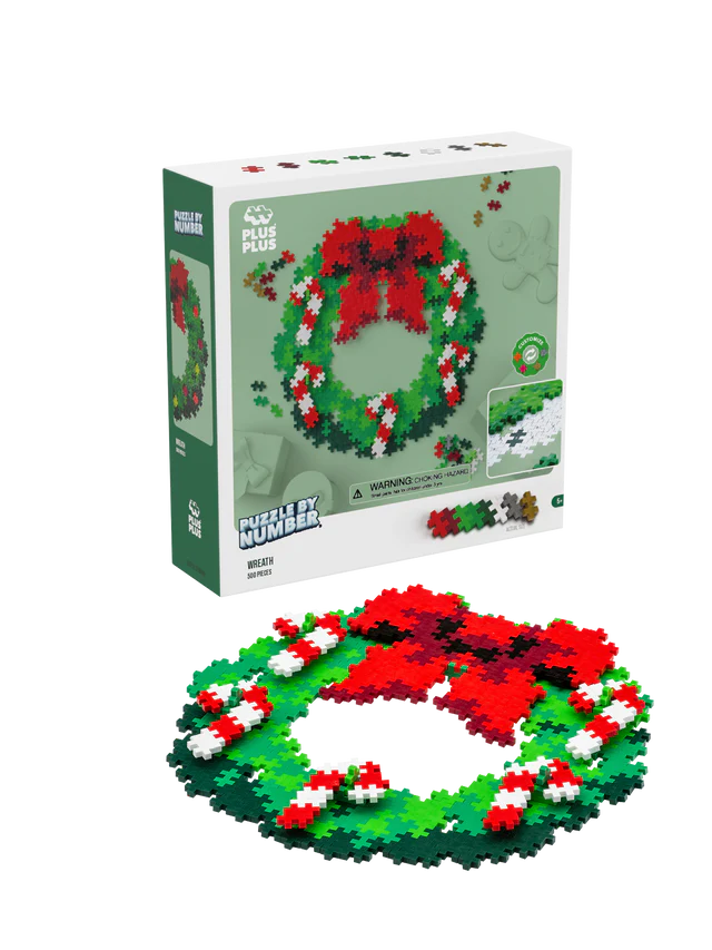 Plus Plus - Puzzle By Number - Christmas Wreath 500pc