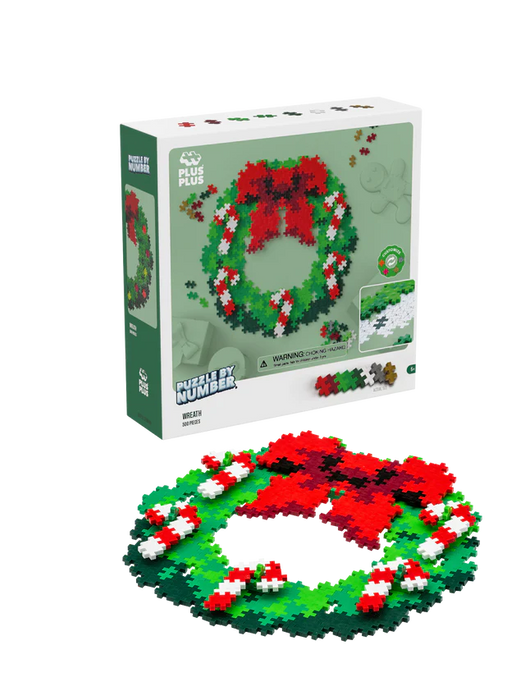 Plus Plus - Puzzle By Number - Christmas Wreath 500pc