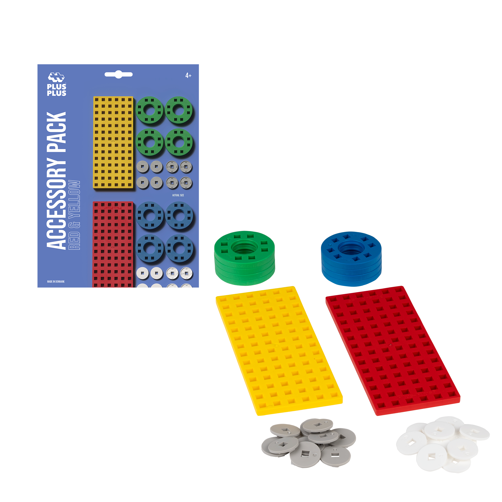 Plus Plus - Small Baseplate and Wheel Mix - Blue Package