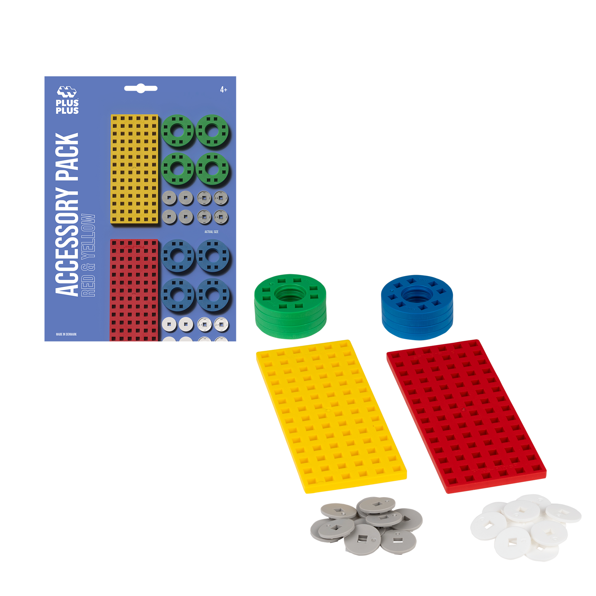 Plus Plus - Small Baseplate and Wheel Mix - Blue Package