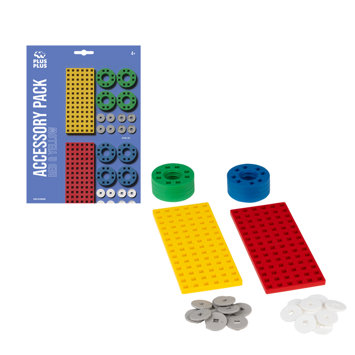 Plus Plus - Small Baseplate and Wheel Mix - Blue Package