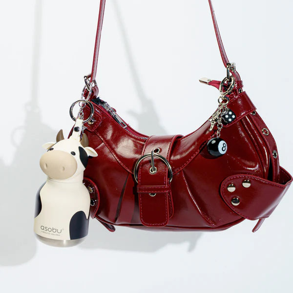 Asobu Mini Bestie Bottle Bag Charm - Cow