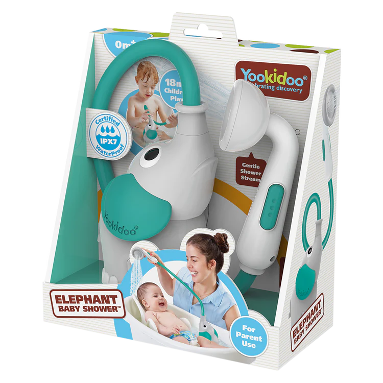 Yookidoo Elephant Baby Shower - Grey and Forest Green