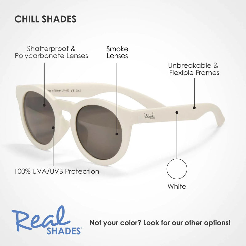 Chill Unbreakable UV Fashion Sunglasses - White - Various Sizes